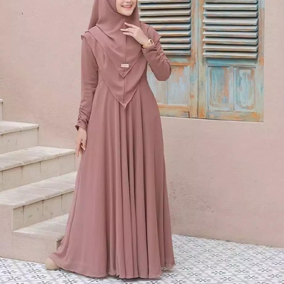 Hot Sale (AlamandaHijab) Mayra Syari Gamis Syari asdf Set Khimar Syari Ukuran Lengkap L - XL - XXL ⫷