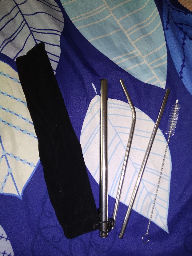 Sedotan Set 4in1 - Sedotan Stainless Free Pouch