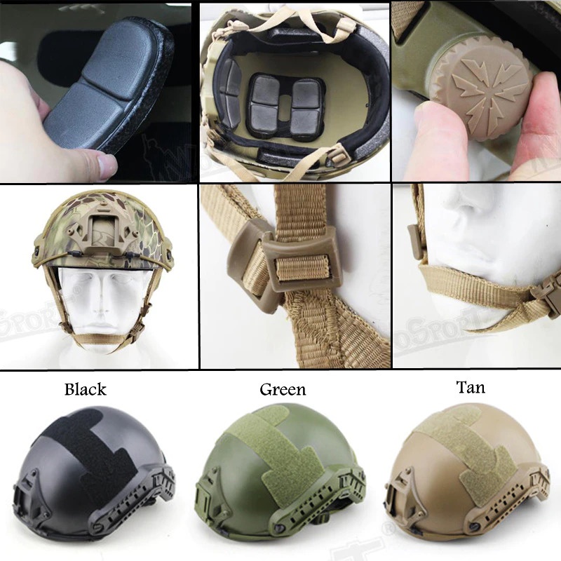 Demeysis Helm Tactical Airsoft Gun Paintball CS SWAT - DEM2001 - Army Green