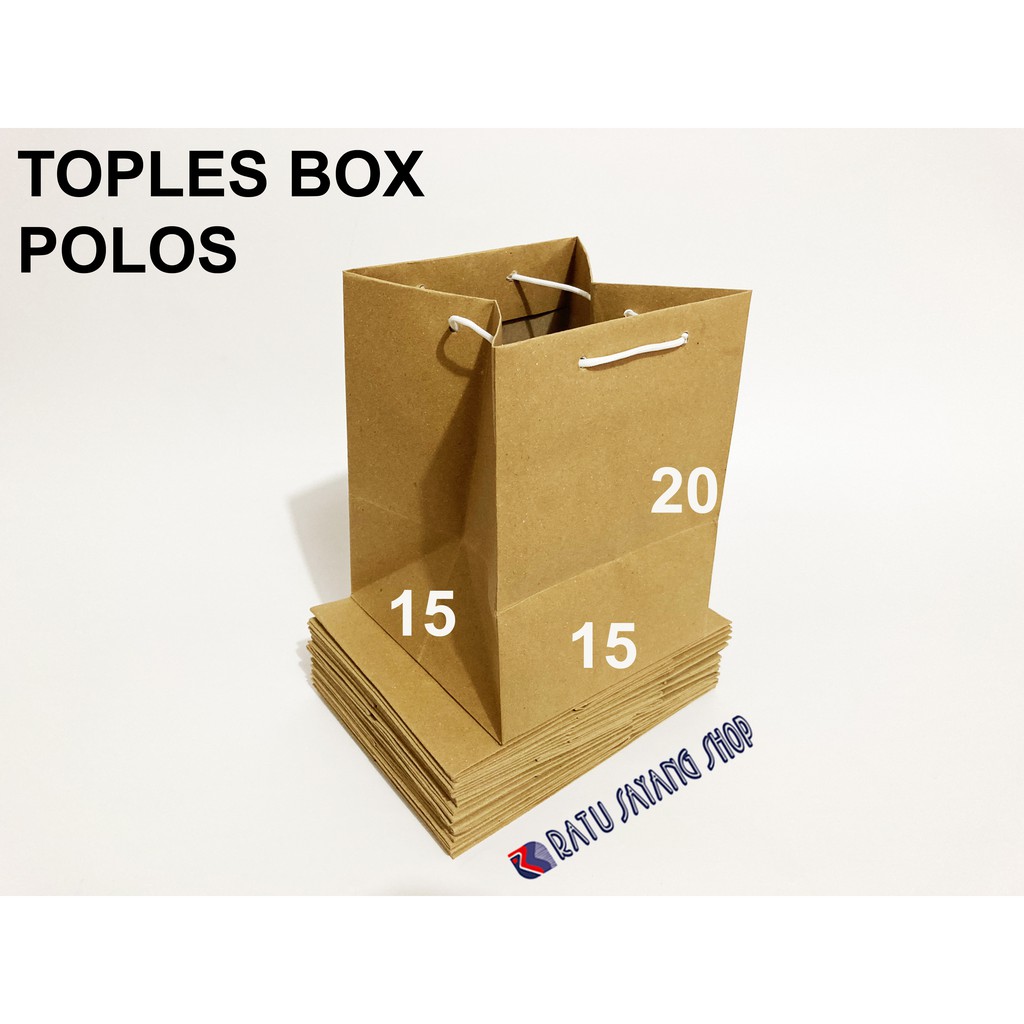 

TAS PAPER BAG TOPLES BOX POLOS (15 X 15 X 20)