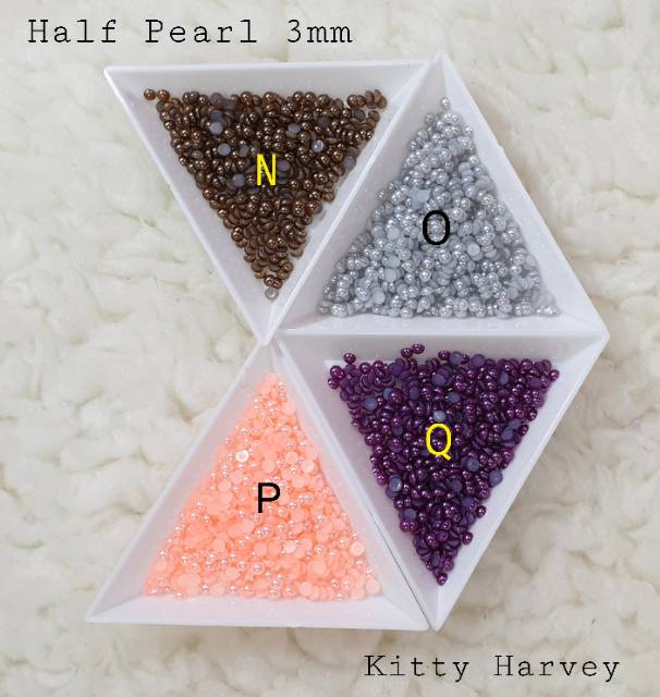 Grosir Half Pearl 3mm isi 10.000pcs