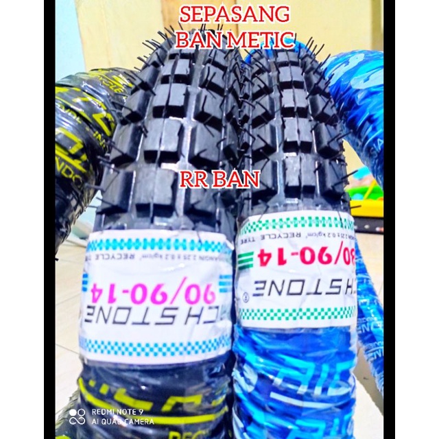 promo sepasang 2 ban motor matic trail 80/90-14 dan 90/90-14 ban trail metik ring 14 ban beat vario 