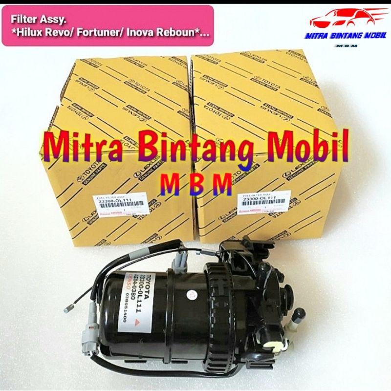 Sendimeter Fuel Filter Assy Pompa Solar Komplit New Fortuner VRZ SRZ Original