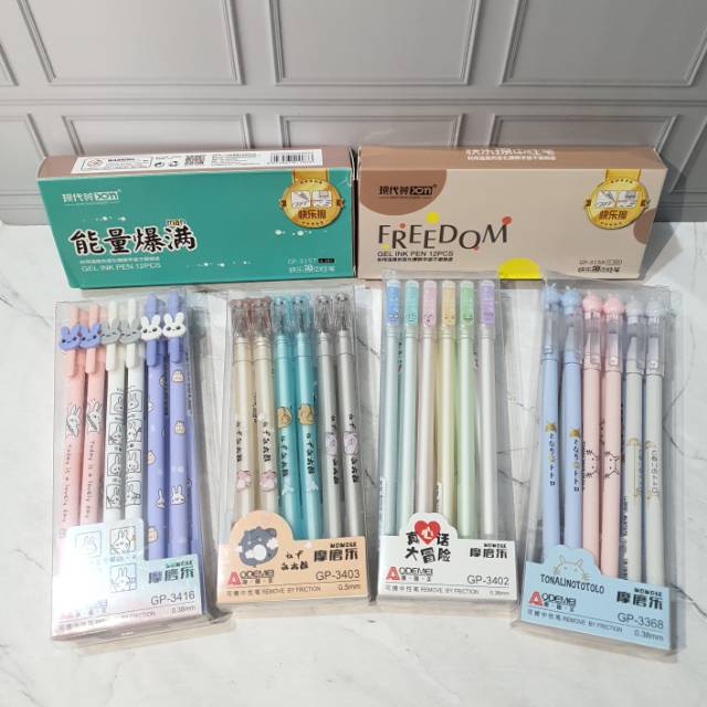 

(12pc) pen bisa hapus/pen gel hapus/erasable pen/pen hapus lucu fancy