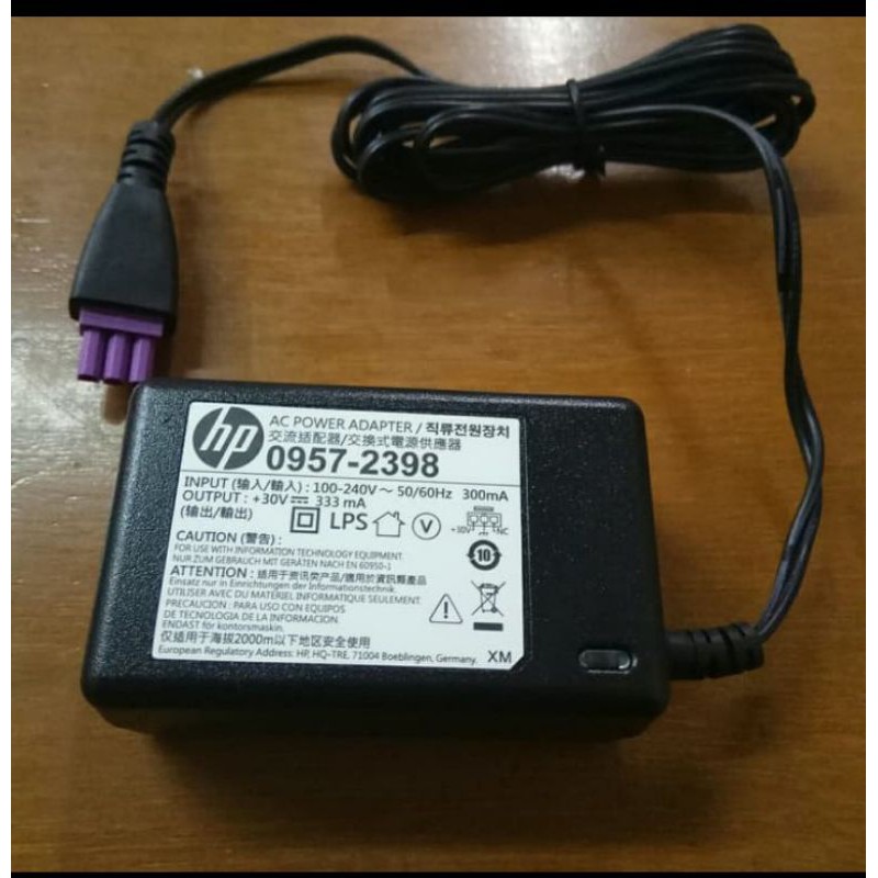 Adaptor Charger Printer HP Part Number 0957-2286, HP 2060 30V+