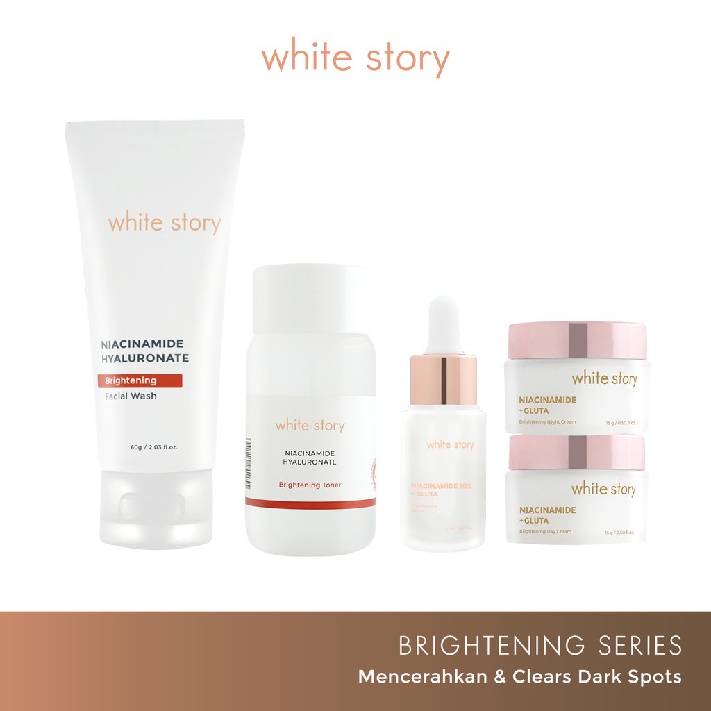 White Story Brightening Paket Wajah &amp; Serum (FREE POUCH)