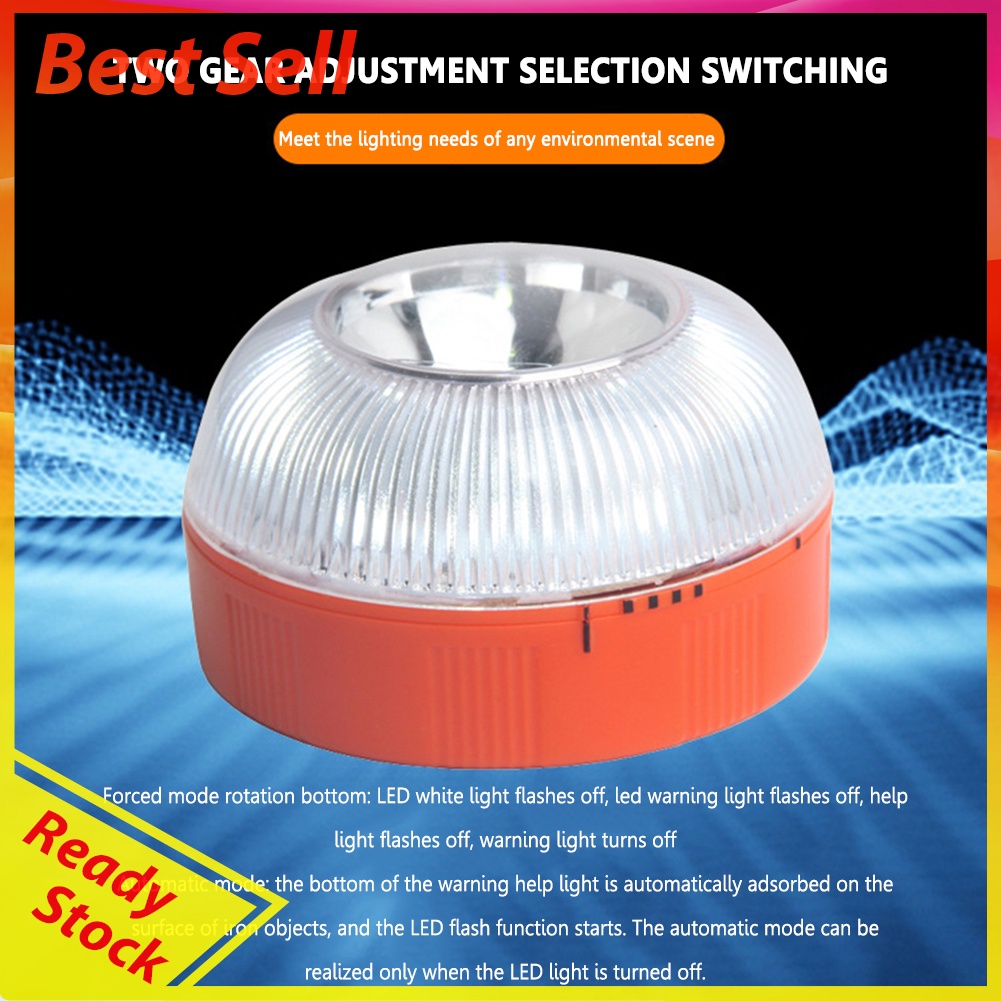 V16 LED Strobe Car Beacon Light Rechargeable Bike Magnetic Induction Lamp