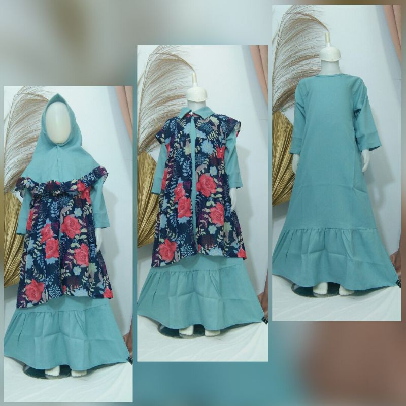 SET GAMIS CARDIGAN ANAK