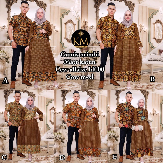 Restock Couple Gamis Arimbi Batik