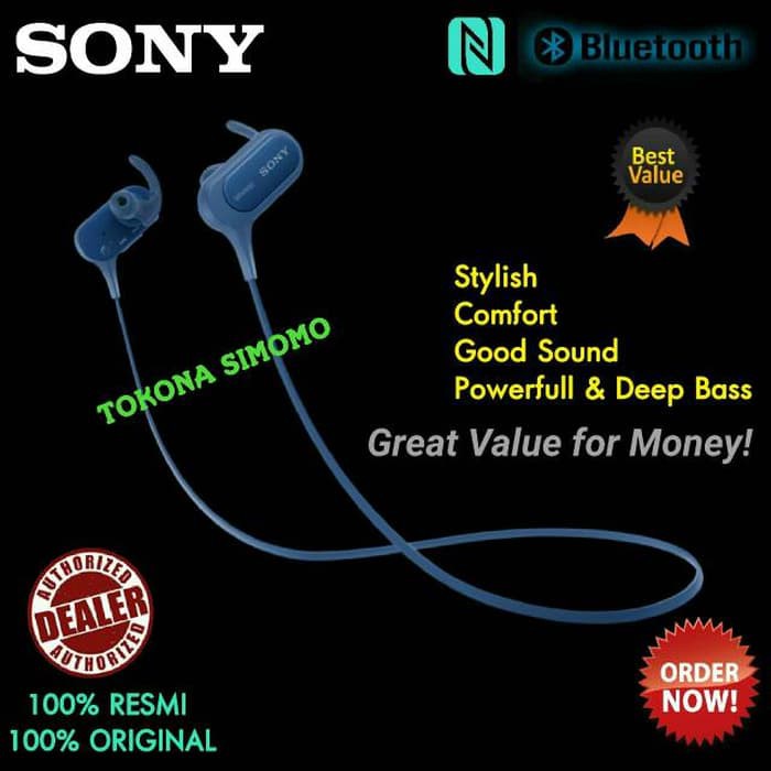 PROMO SONY MDR XB50BS Wireless In-Ear Sports Headphone Original MURAH