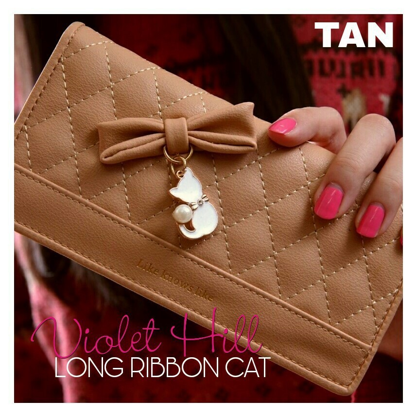 Long Cat Wallet Dompet Ribbon Aleesha - Pita Kucing GB2 NR