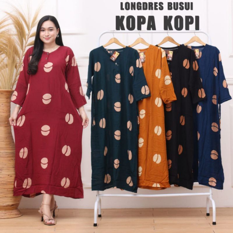 DASTER PANJANG BATIK - BUSUI DADA KANCING - SEMATA KAKI NON RUFFEL - DKAZA STORE-KOPA KOPI