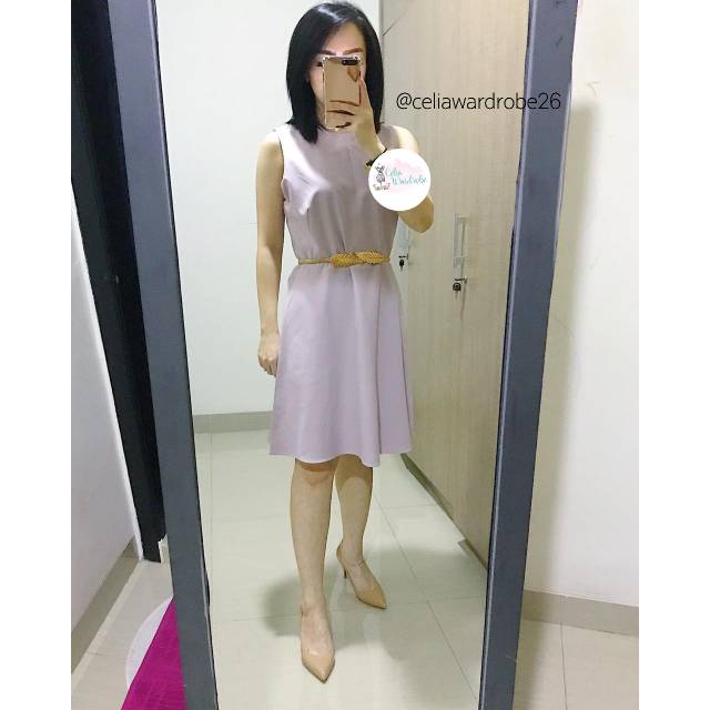 SHB - 013 BAJU IMPORT BRANDED MINI DRESS SUIT MANGO ORIGINAL IN PINK NUDE