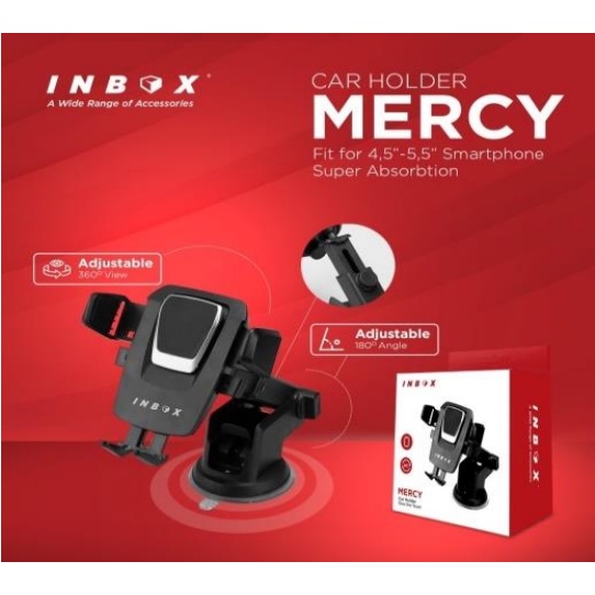 INBOX Holder Stand Mobil MERCY 360 Rotate Car Holder Handphone