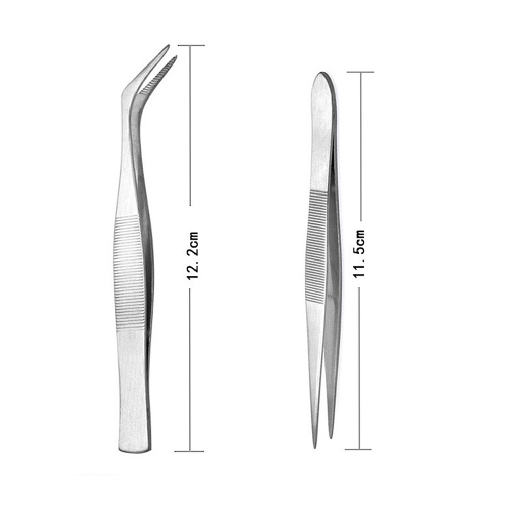 [Jianxin] Stainless Steel Multifunctional Elbow Straight Clip Eyelash Grafting Tweezers