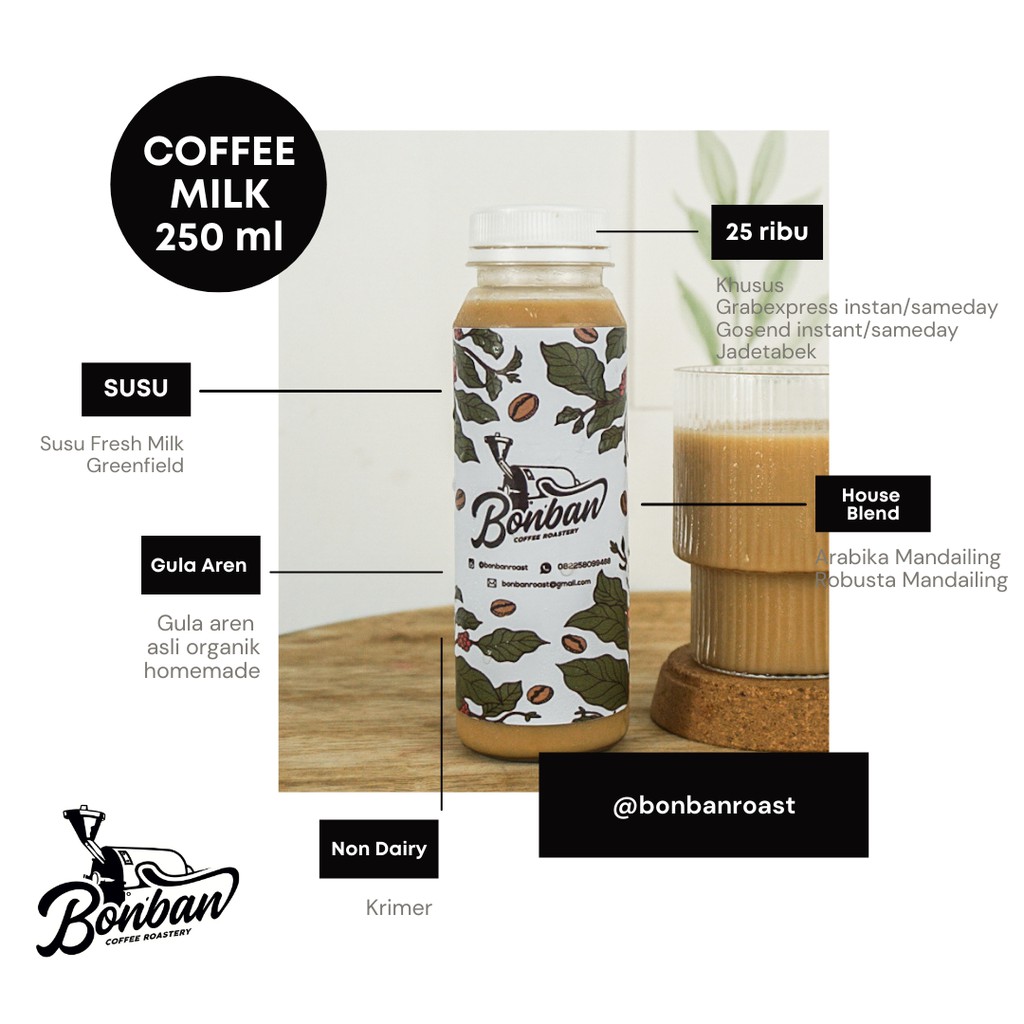 

KOPI SUSU GULA AREN 250ML COFFEE MILK BONBAN