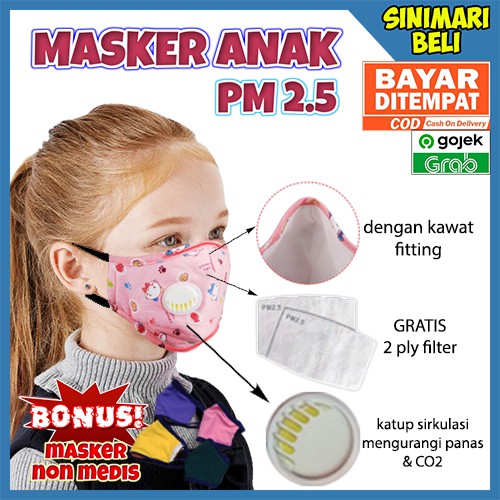 Masker Anak PM 25 Masker Anak Non Medis Masker Anak Nyaman Masker Anak Filter Masker dengan Filter