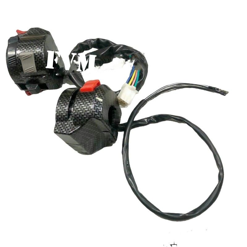 satu set saklar kanan kiri carbon/carbon yamaha rx king new rx k rxking-vixion