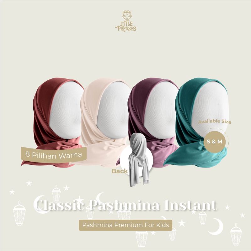 Lp Classic Pasmina Instant / jilbab pashmina anak