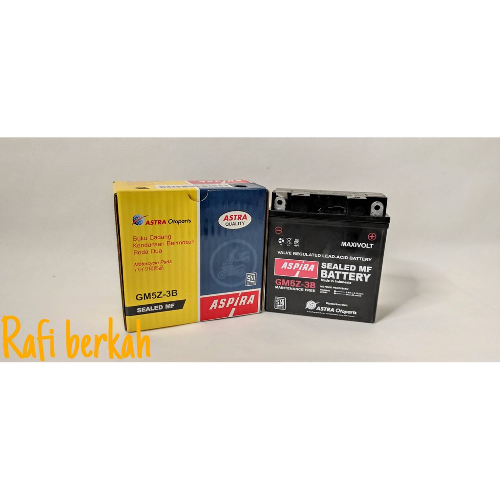 Jual Aki Motor Astrea Grand, Supra 100 Series GM5Z-3B Aspira | Shopee