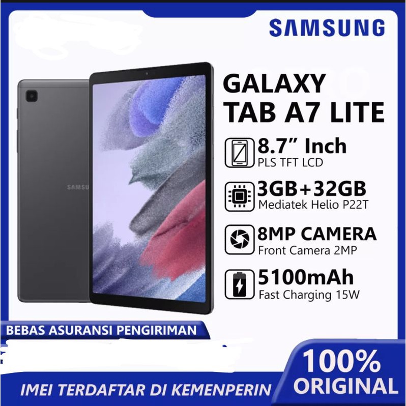 Samsung tab a7 lite 3/32 garansi resmi