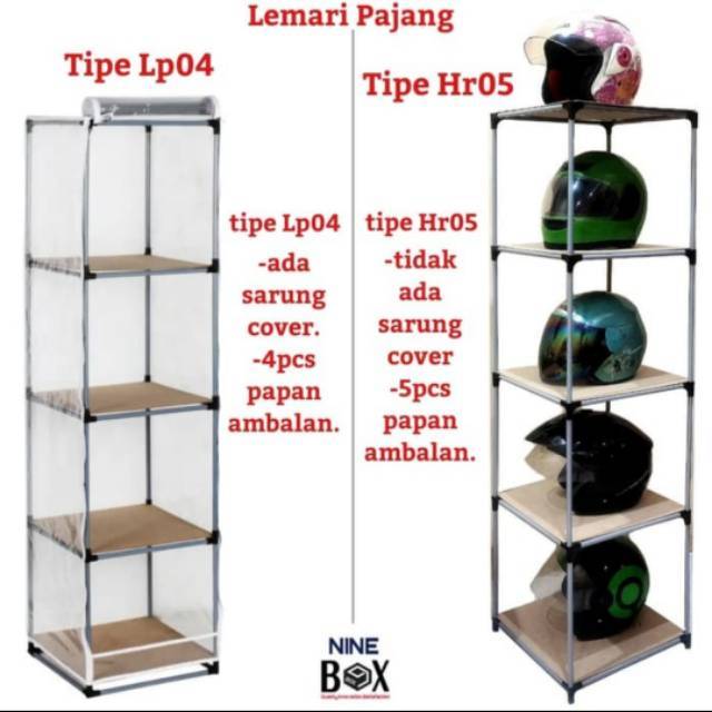 Lemari Pajang 4 susun / Lemari Lego / Rak Helm | Shopee