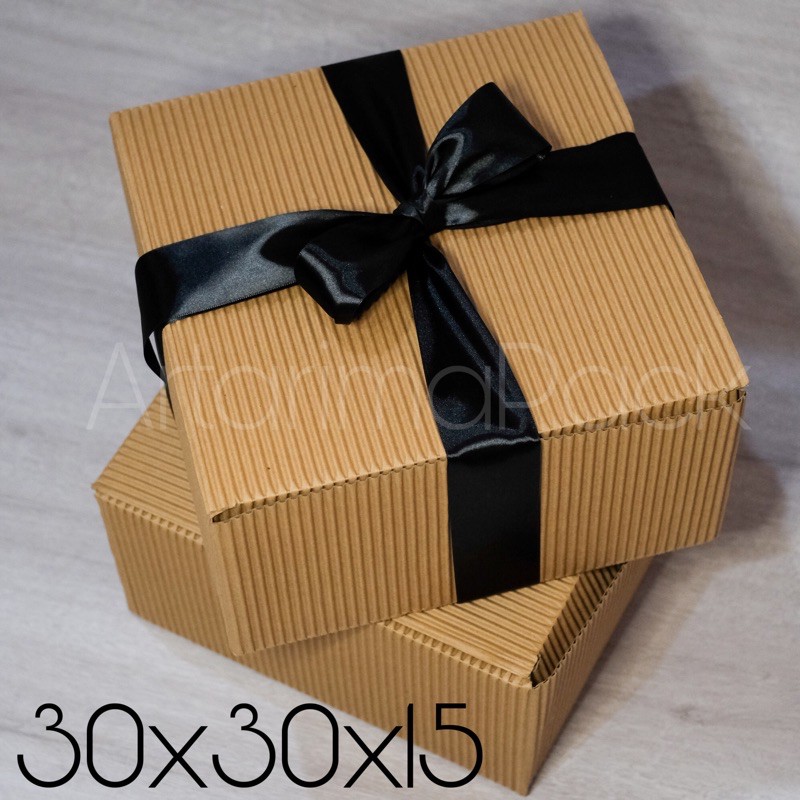 

BOX KARDUS COKLAT BFLUTE GIFTBOX HAMPERS 30×30×15