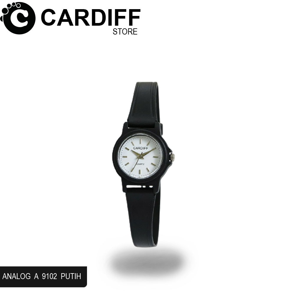 Jam Tangan Casual Kasual Wanita Cewek Unisex Analog Murah Kecil Rubber Original Cardiff A9102