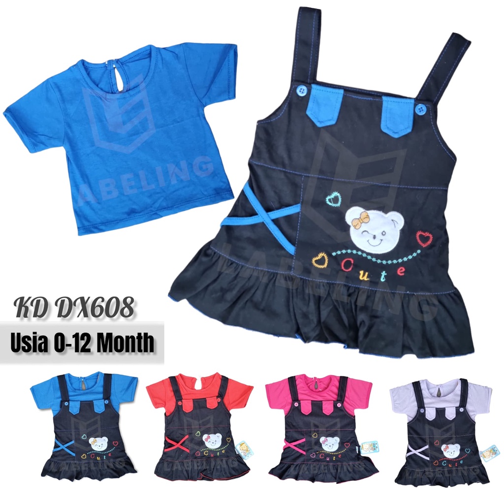 Baju Bayi Perempuan/ Dress Bayi Perempuan / Setelan Bayi Anak Perempuan / Baju Setelan Kodok Anak Perempuan