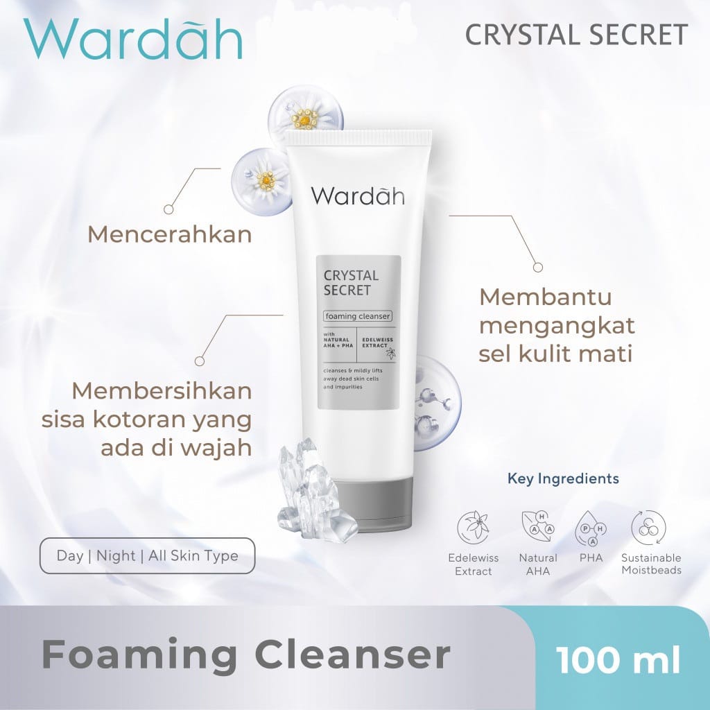 WARDAH Crystal Secret Foaming Cleanser 100ml ( White Secret )