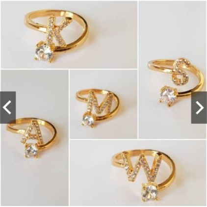 LUCKY7 Cincin xuping / cincin alfabet / cincin huruf Xuping/ cincin inisial nama xuping