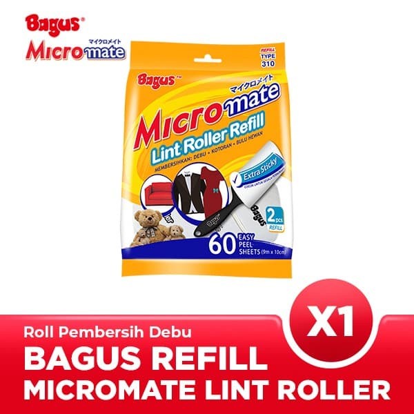 PROMO !! BAGUS MICROMATE LINT ROLLER REFILL W-22312 / SIKAT PEMBERSIH