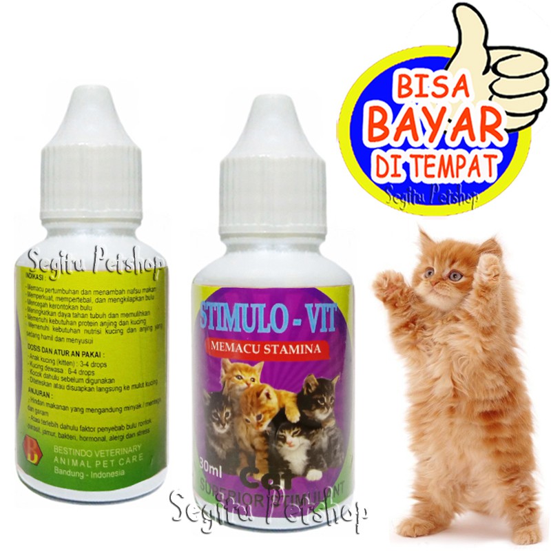 VITAMIN ANAK KUCING KECIL KURUS OBAT GEMUK NAFSU MAKAN KITTEN STIMULO VIT