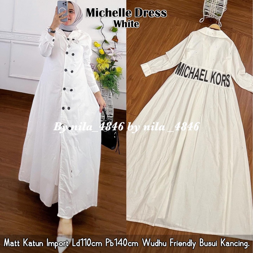 MICHEL CROSS MAXI/DRESS WANITA KEKINIAN/GAMIS SIMPEL MODEL TERBARU