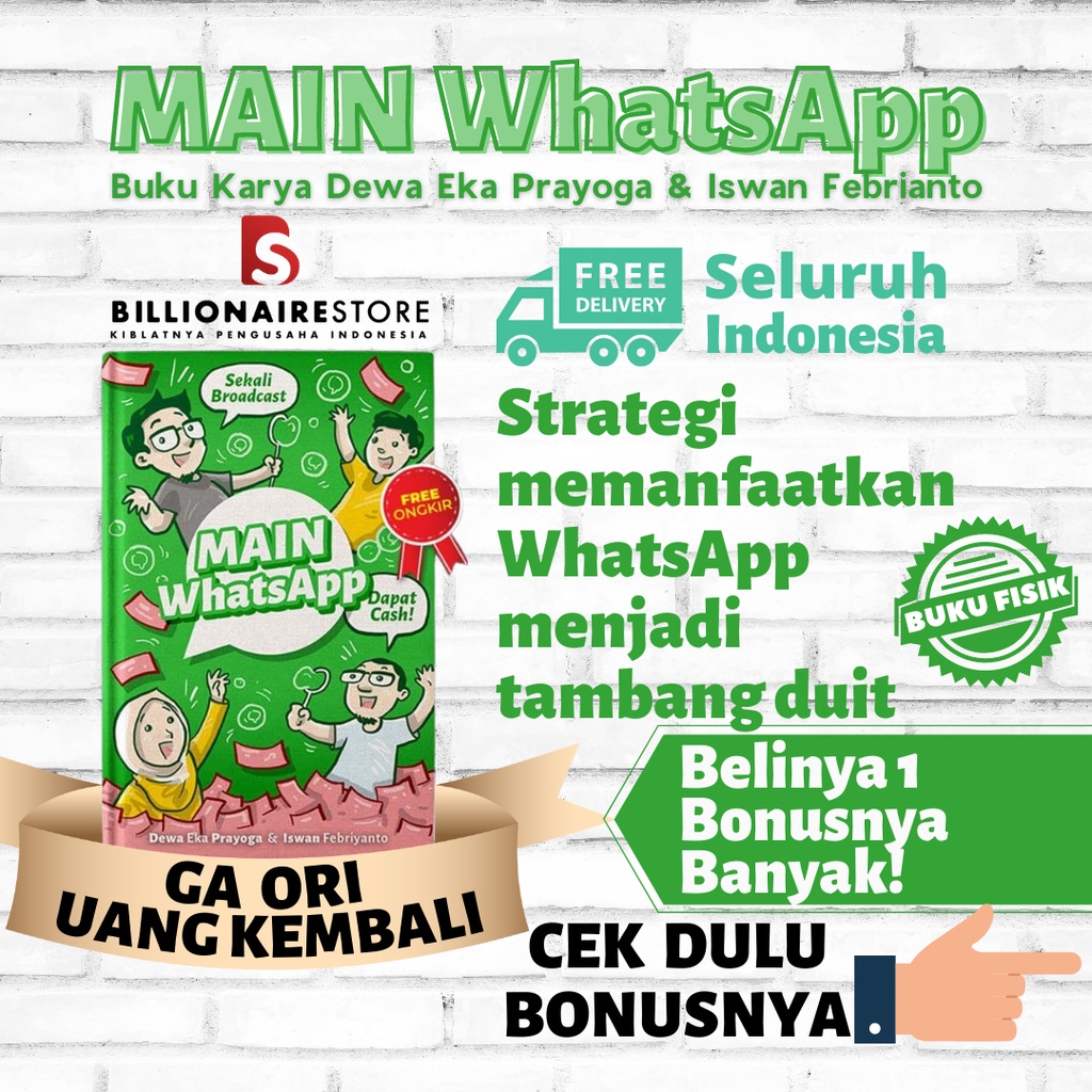 Buku Main WhatsApp / Buku Marketing / WhatsApp Marketing / Main WhatsApp / Buku Bisnis Online Buku D