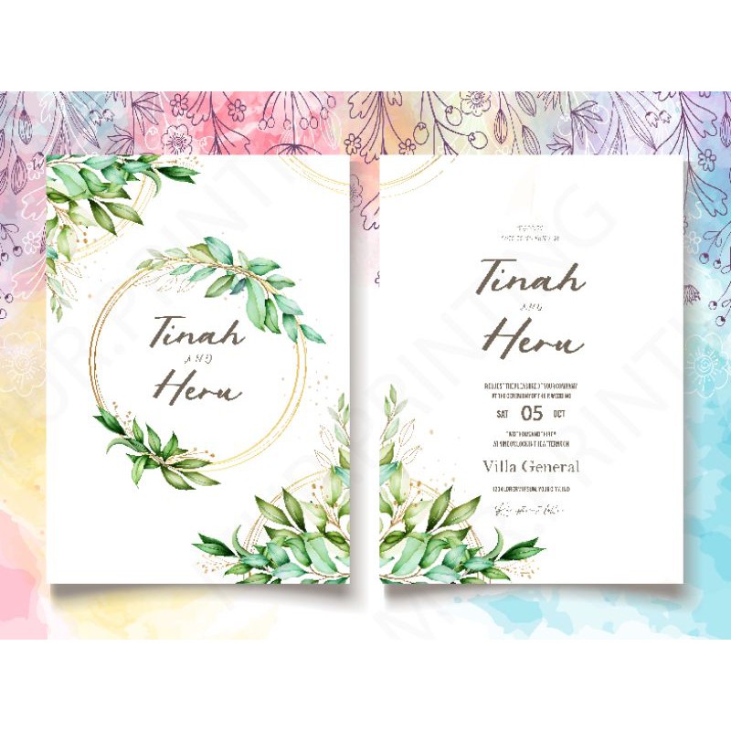 wedding card/kartu undangan nikah simple