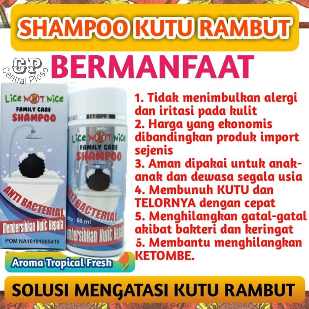 Paket Pembasmi Kutu Shampo Anti Kutu + Sisir rapat/ serit