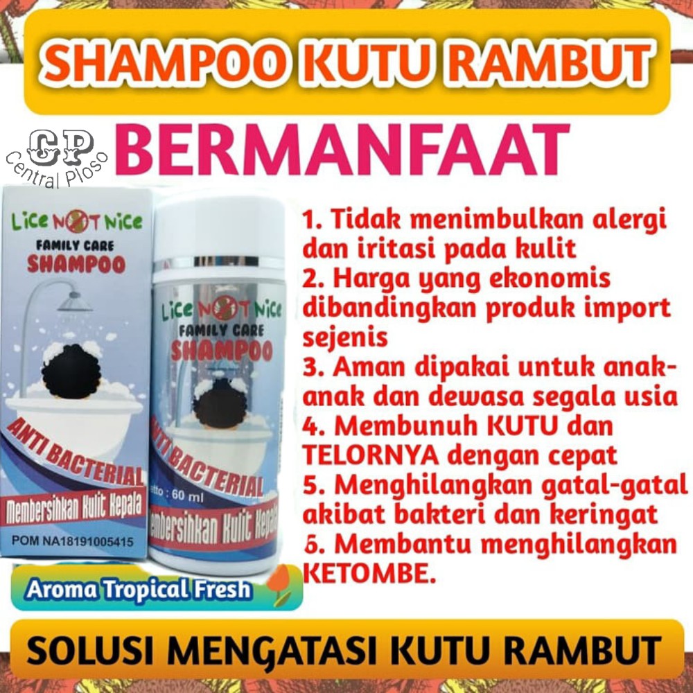 Paket Pembasmi Kutu Shampo Anti Kutu + Sisir rapat/ serit