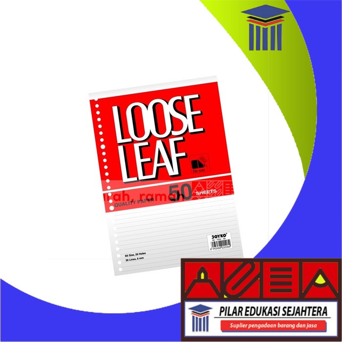 

LOOSE LEAF / KERTAS BINDER B5-50 GARIS JOYKO MURAH