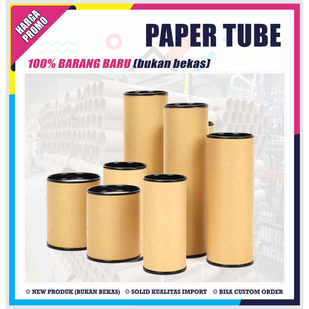 (TERBARU) PAPER TUBE SELONGSONG KERTAS FREE TUTUP Dm 6.5 cm
