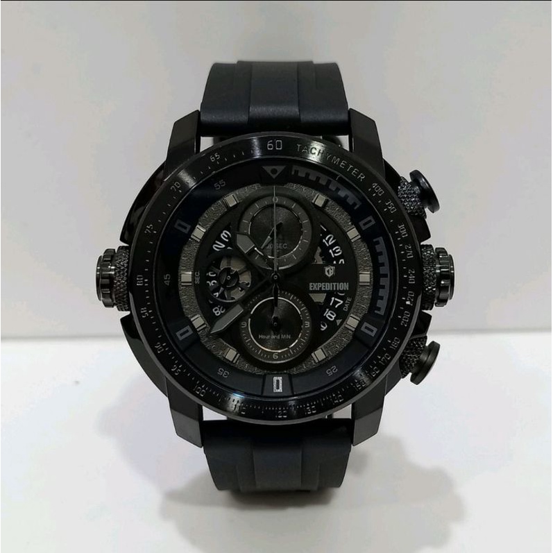 Jam Tangan Pria Expedition E6771 E 6671 Rubber Fullblack Original