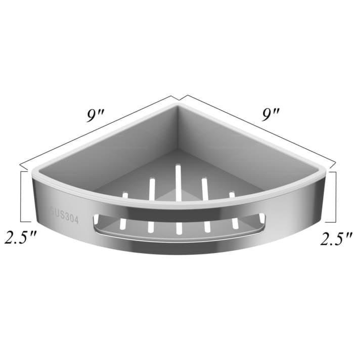 Rak Toilet | Rak Sudut Stainless Kamar Mandi/Tempat Sabun Dan Shampo Stainles Siku Kualitas Terbaik