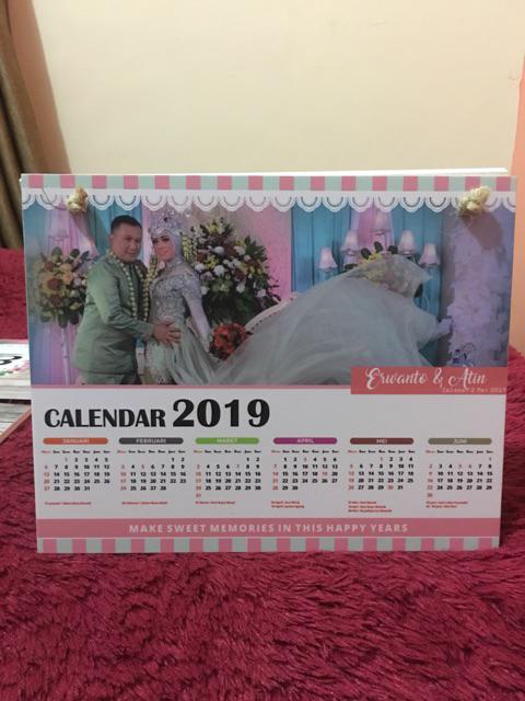 Wooden Projects Kalender Meja Tahun 2019 Request Foto Keluarga Kantor Shabbychic