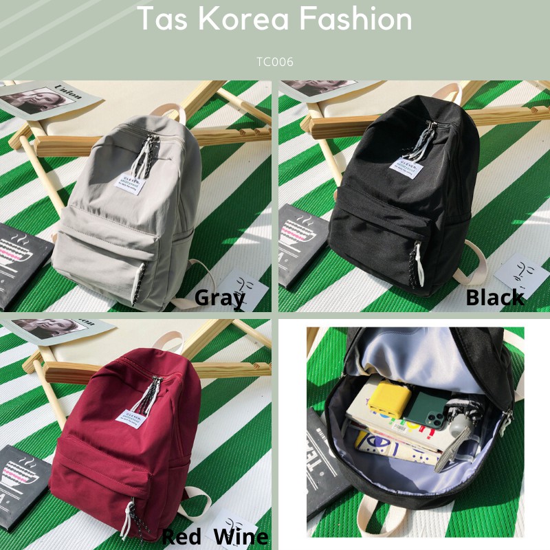 Tas backpack / ransel punggung wanita model korea bahan import stylish fashion bisa formal TC006