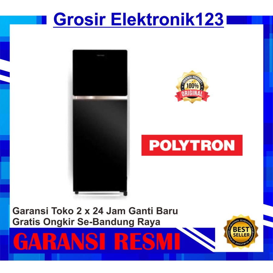 Kulkas polytron 2 pintu PRW29MNX PRW 29 MNX garansi resmi POLYTRON