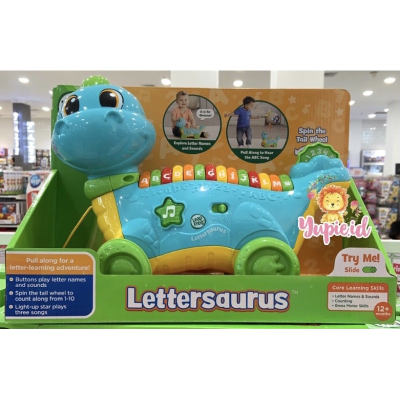 leapfrog sleepysaurus lattersaurus alphabet / alphapup pull toys