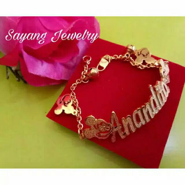 Gelang rantai anak/gelang lapis emas