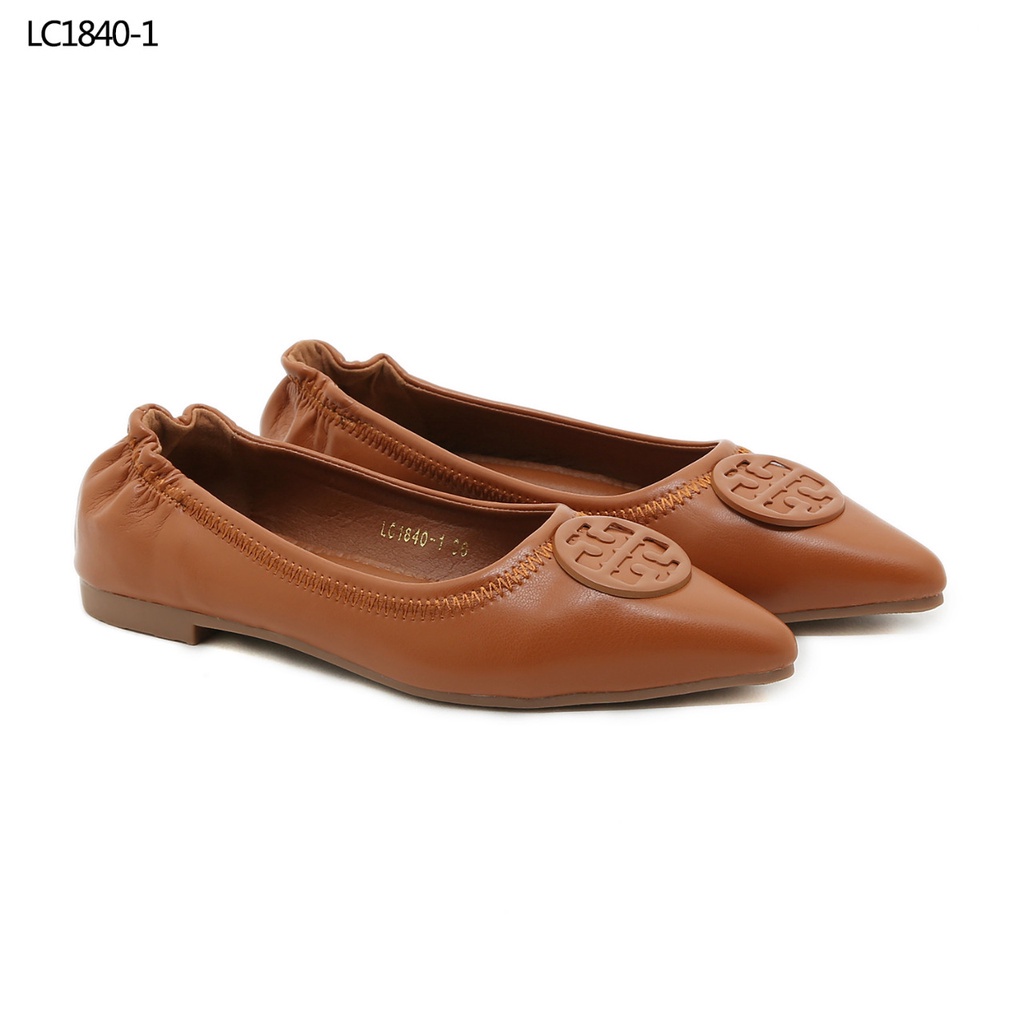 TB Leather  Cap-Toe Ballet Flats Shoes #LC1840-1