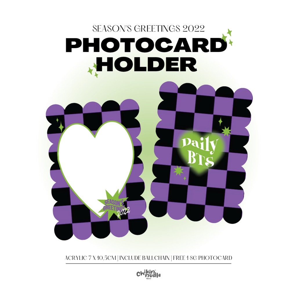 Acrylic Photocard Case BTS Seasons greetings 2022