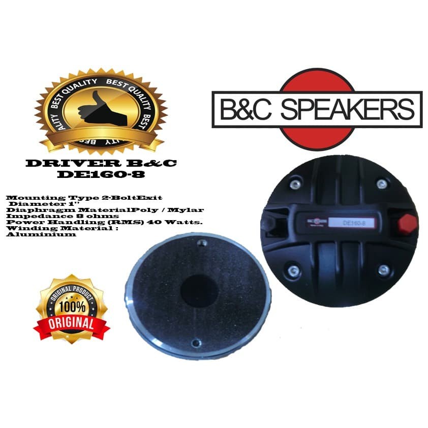 B&C DE160 ORIGINAL ITALY 1000% DRIVER TWEETER